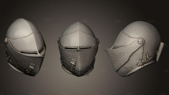 Jousting Helmet stl model for CNC